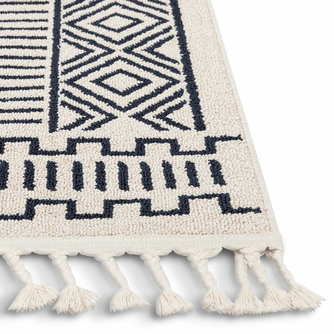 Well Woven Dora Tribal Moroccan Geometric Dark Blue Kilim-Style Rug Global 6 Well Woven Dora Tribal Moroccan Geometric Dark Blue Kilim-Style Rug Global