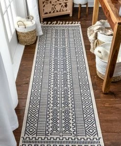Well Woven Dora Tribal Moroccan Geometric Dark Blue Kilim-Style Rug Global 13 Well Woven Dora Tribal Moroccan Geometric Dark Blue Kilim-Style Rug Global