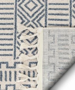 Well Woven Dora Tribal Moroccan Geometric Light Blue Kilim-Style Rug Global