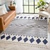 Well Woven Cruce Tribal Moroccan Geometric Dark Blue Kilim-Style Rug Global