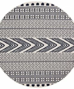 Well Woven Cruce Tribal Moroccan Geometric Dark Blue Kilim-Style Rug Global