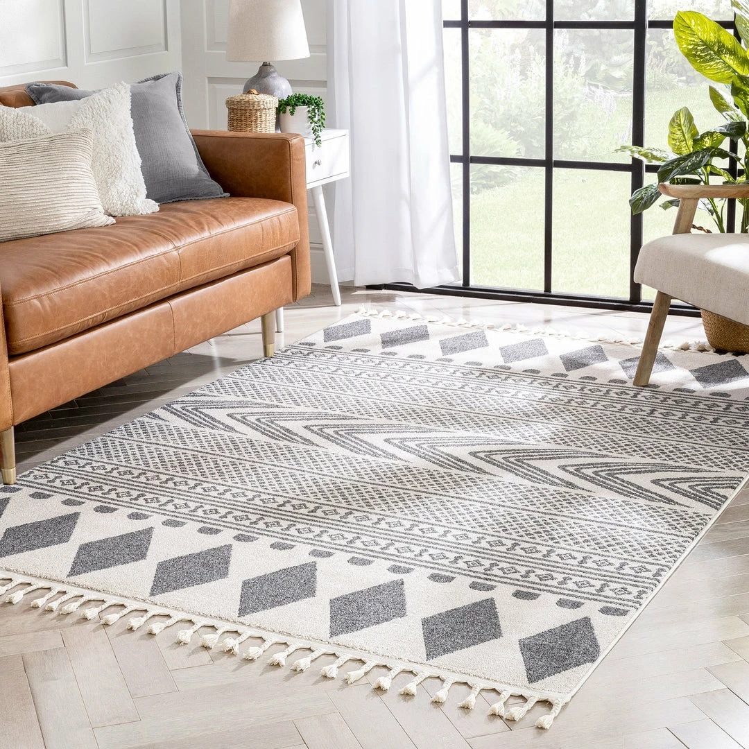 Well Woven Cruce Tribal Moroccan Geometric Grey Kilim-Style Rug 9 Well Woven Cruce Tribal Moroccan Geometric Grey Kilim-Style Rug