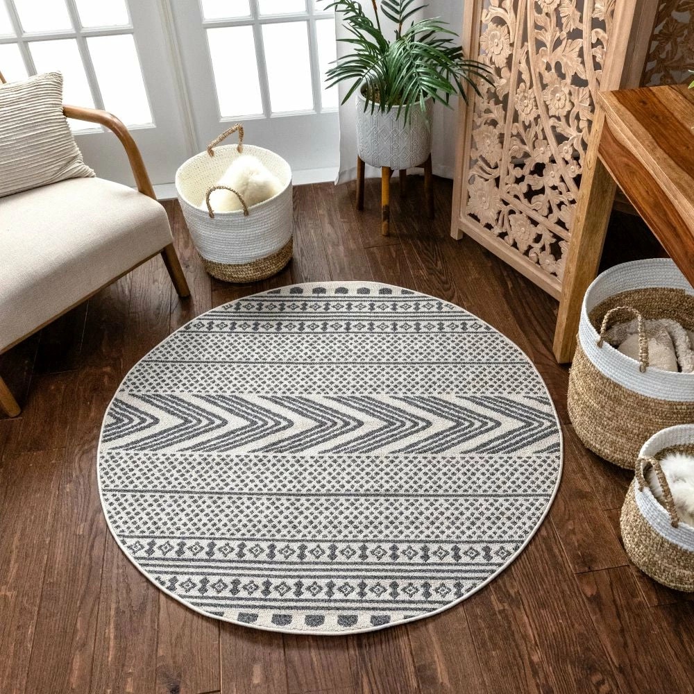 Well Woven Cruce Tribal Moroccan Geometric Grey Kilim-Style Rug 16 Well Woven Cruce Tribal Moroccan Geometric Grey Kilim-Style Rug