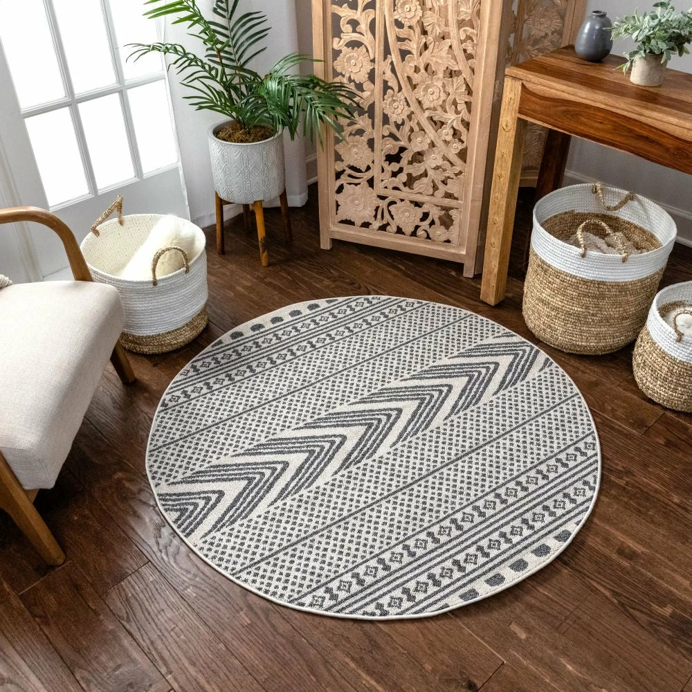 Well Woven Cruce Tribal Moroccan Geometric Grey Kilim-Style Rug 18 Well Woven Cruce Tribal Moroccan Geometric Grey Kilim-Style Rug
