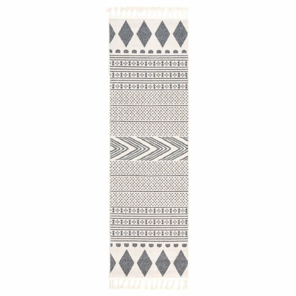 Well Woven Cruce Tribal Moroccan Geometric Grey Kilim-Style Rug 11 Well Woven Cruce Tribal Moroccan Geometric Grey Kilim-Style Rug