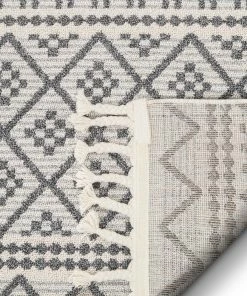 Well Woven Covina Tribal Geometric Diamond Grey Kilim-Style Rug Global