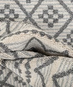 Well Woven Covina Tribal Geometric Diamond Grey Kilim-Style Rug Global