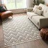 Well Woven Global Tico Geometric Tribal Beige Kilim-Style Rug