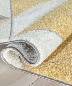 Well Woven Namib Modern Geometric Yellow High-Low Rug