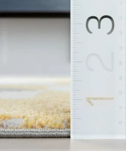 Well Woven Namib Modern Geometric Yellow High-Low Rug