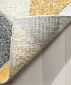 Well Woven Namib Modern Geometric Yellow High-Low Rug