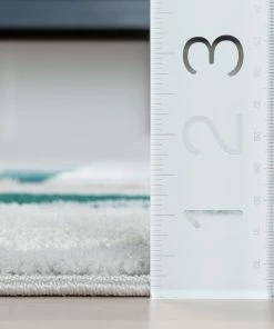 Well Woven Mojave Diamond Geometric Pattern Grey High-Low Rug