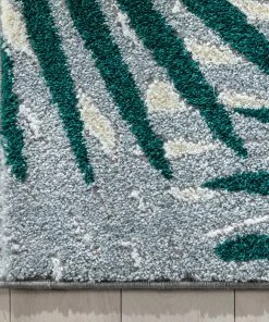 Well Woven Sonoran Abstract Leaves Pattern Green High-Low Rug Geometric 11 Well Woven Sonoran Abstract Leaves Pattern Green High-Low Rug Geometric