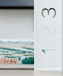 Well Woven Sonoran Abstract Leaves Pattern Green High-Low Rug Geometric 17 Well Woven Sonoran Abstract Leaves Pattern Green High-Low Rug Geometric