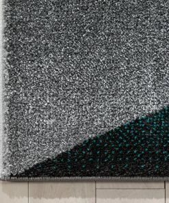 Well Woven Salar Modern Geometric Grey Green High-Low Rug