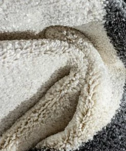 Well Woven Salar Modern Geometric Grey Green High-Low Rug