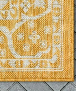 Well Woven Celesine Oriental Medallion Indoor/Outdoor Yellow Flat-Weave Rug 16 Well Woven Celesine Oriental Medallion Indoor/Outdoor Yellow Flat-Weave Rug