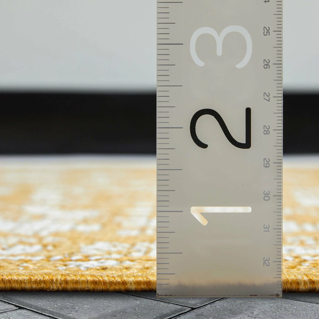 Well Woven Celesine Oriental Medallion Indoor/Outdoor Yellow Flat-Weave Rug 11 Well Woven Celesine Oriental Medallion Indoor/Outdoor Yellow Flat-Weave Rug