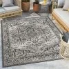 Well Woven Celesine Oriental Medallion Indoor/Outdoor Black Flat-Weave Rug