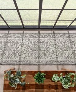 Well Woven Celesine Oriental Medallion Indoor/Outdoor Black Flat-Weave Rug