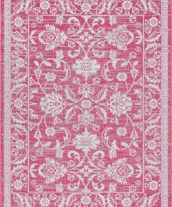Well Woven Delphi Oriental Persian Indoor/Outdoor Fuchsia Flat-Weave Rug