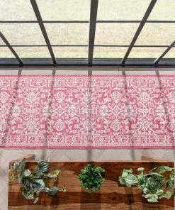 Well Woven Delphi Oriental Persian Indoor/Outdoor Fuchsia Flat-Weave Rug