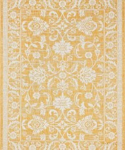 Well Woven Delphi Oriental Persian Indoor/Outdoor Yellow Flat-Weave Rug