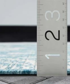 Well Woven Delphi Oriental Persian Indoor/Outdoor Blue Flat-Weave Rug