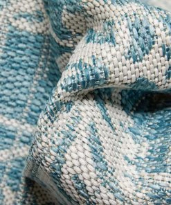 Well Woven Delphi Oriental Persian Indoor/Outdoor Blue Flat-Weave Rug