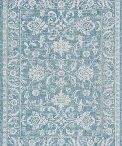 Well Woven Delphi Oriental Persian Indoor/Outdoor Blue Flat-Weave Rug