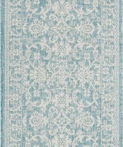Well Woven Delphi Oriental Persian Indoor/Outdoor Blue Flat-Weave Rug