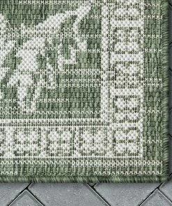 Well Woven Delphi Oriental Persian Indoor/Outdoor Green Flat-Weave Rug 16 Well Woven Delphi Oriental Persian Indoor/Outdoor Green Flat-Weave Rug