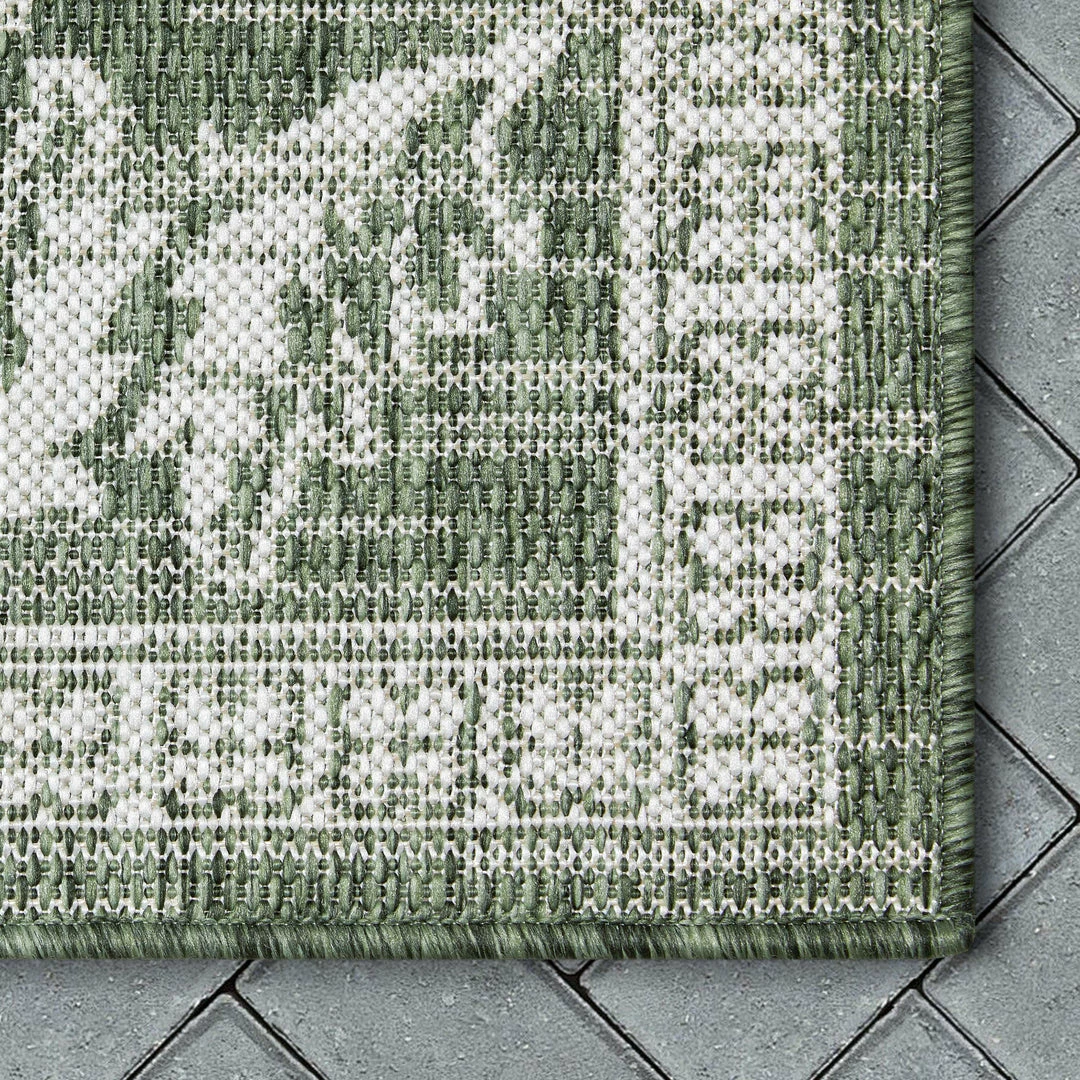 Well Woven Delphi Oriental Persian Indoor/Outdoor Green Flat-Weave Rug 4 Well Woven Delphi Oriental Persian Indoor/Outdoor Green Flat-Weave Rug