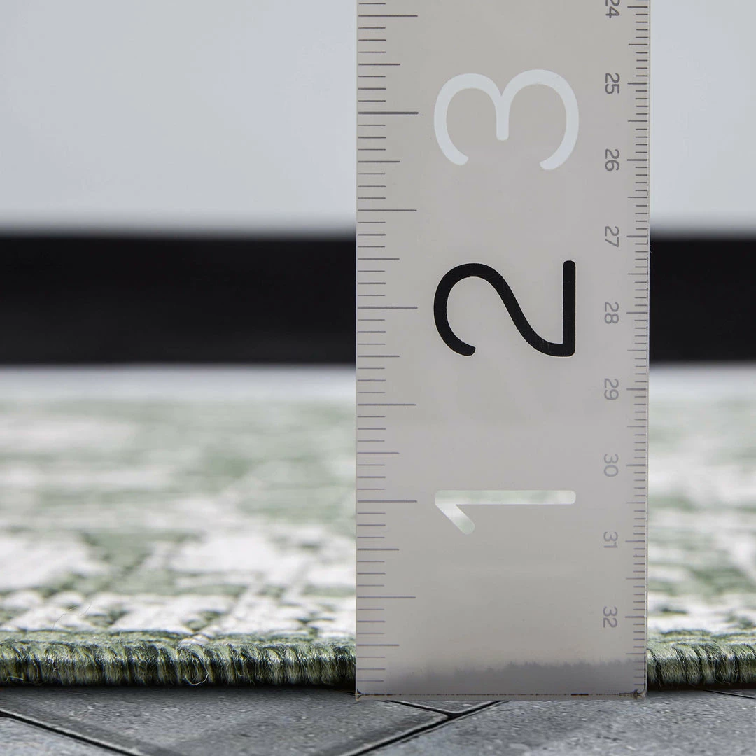 Well Woven Delphi Oriental Persian Indoor/Outdoor Green Flat-Weave Rug 10 Well Woven Delphi Oriental Persian Indoor/Outdoor Green Flat-Weave Rug