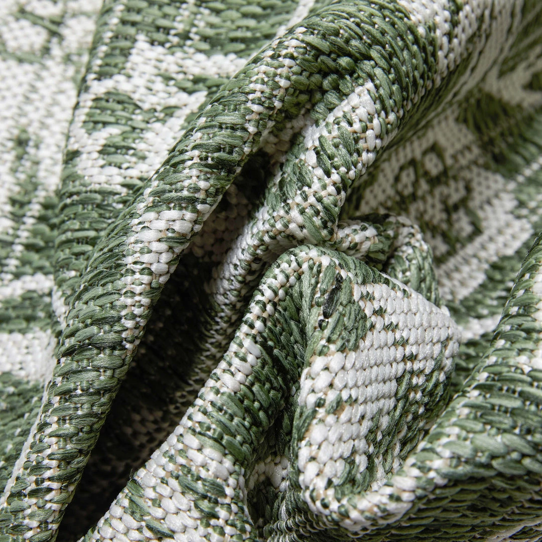 Well Woven Delphi Oriental Persian Indoor/Outdoor Green Flat-Weave Rug 3 Well Woven Delphi Oriental Persian Indoor/Outdoor Green Flat-Weave Rug