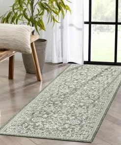 Well Woven Delphi Oriental Persian Indoor/Outdoor Green Flat-Weave Rug 25 Well Woven Delphi Oriental Persian Indoor/Outdoor Green Flat-Weave Rug