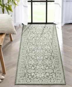 Well Woven Delphi Oriental Persian Indoor/Outdoor Green Flat-Weave Rug 20 Well Woven Delphi Oriental Persian Indoor/Outdoor Green Flat-Weave Rug