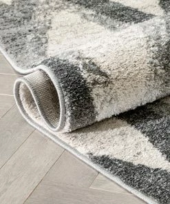 Well Woven Toro Modern Ogee Geometric Ivory Rug