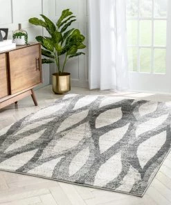 Well Woven Toro Modern Ogee Geometric Ivory Rug
