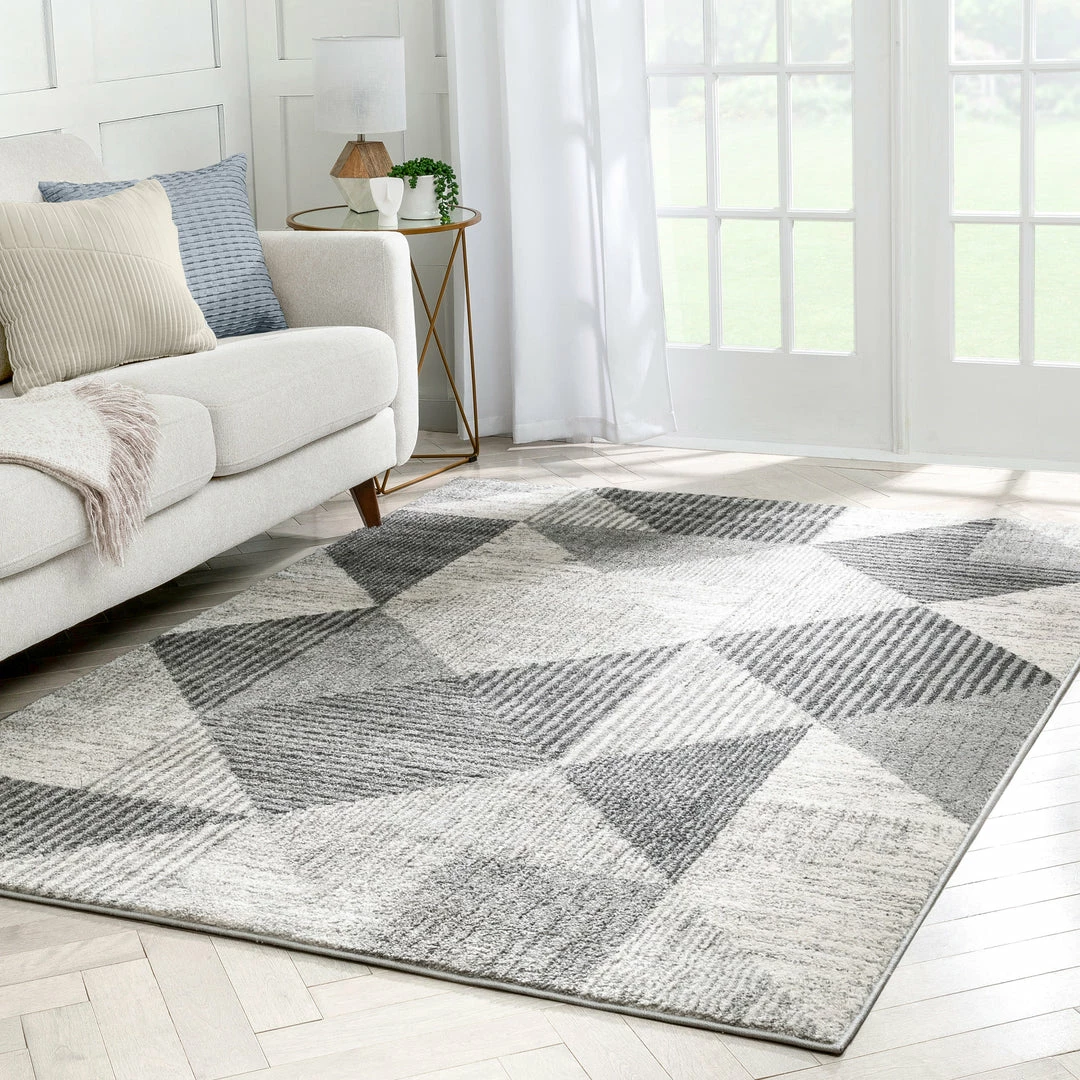 Well Woven Lujo Mid-Century Modern Geometric Grey Rug 7 Well Woven Lujo Mid-Century Modern Geometric Grey Rug