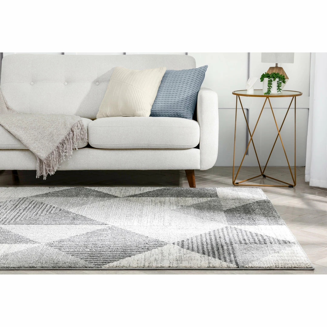 Well Woven Lujo Mid-Century Modern Geometric Grey Rug 8 Well Woven Lujo Mid-Century Modern Geometric Grey Rug