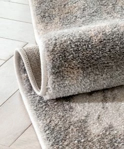 Well Woven Odette Botanical Transitional Leaves Grey Vintage Rug