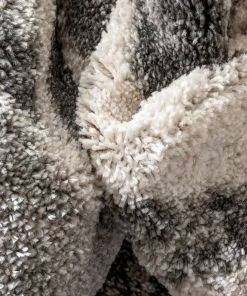 Well Woven Odette Botanical Transitional Leaves Grey Vintage Rug