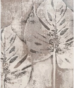 Well Woven Gloria Botanical Transitional Leaves Ivory Vintage Rug