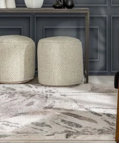 Well Woven Gloria Botanical Transitional Leaves Ivory Vintage Rug