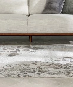 Well Woven Maisie Botanical Damask Pattern Ivory Vintage Rug Global