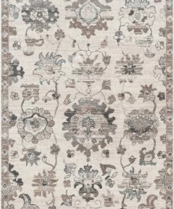 Well Woven Selma Oriental Floral Pattern Ivory Vintage Rug Global