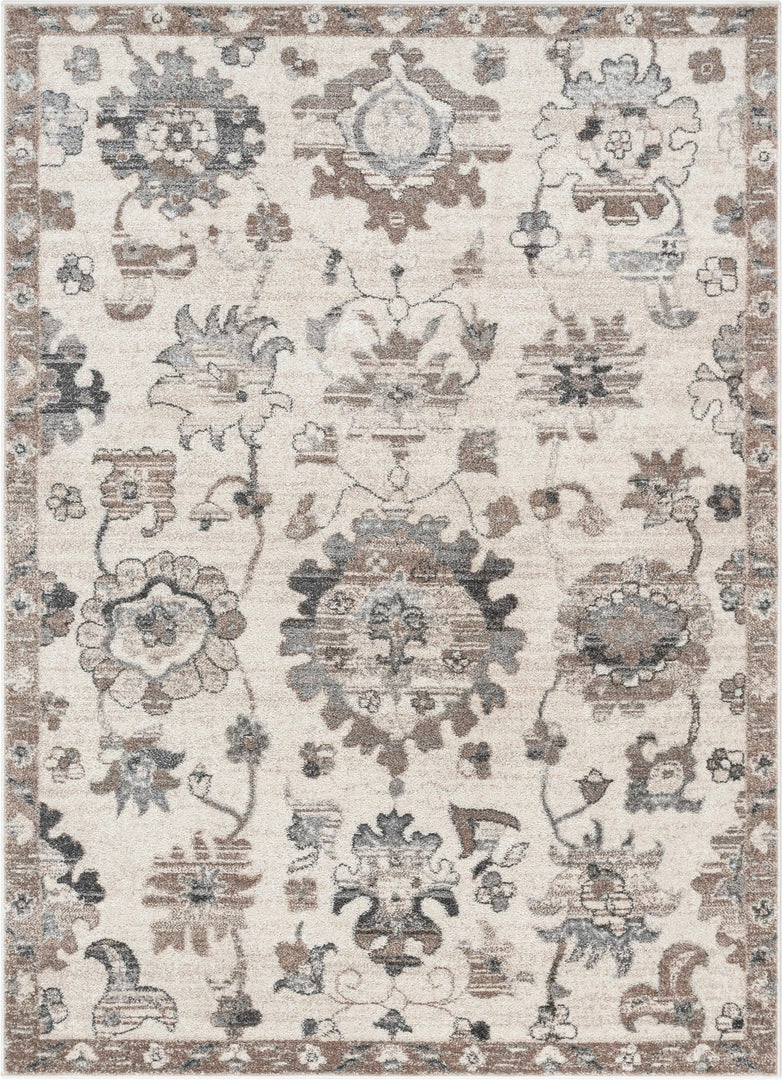 Well Woven Selma Oriental Floral Pattern Ivory Vintage Rug Global 2 Well Woven Selma Oriental Floral Pattern Ivory Vintage Rug Global