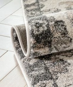 Well Woven Selma Oriental Floral Pattern Grey Vintage Rug