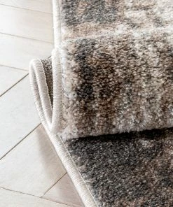 Well Woven Francis Abstract Brushstroke Ivory Vintage Rug Global